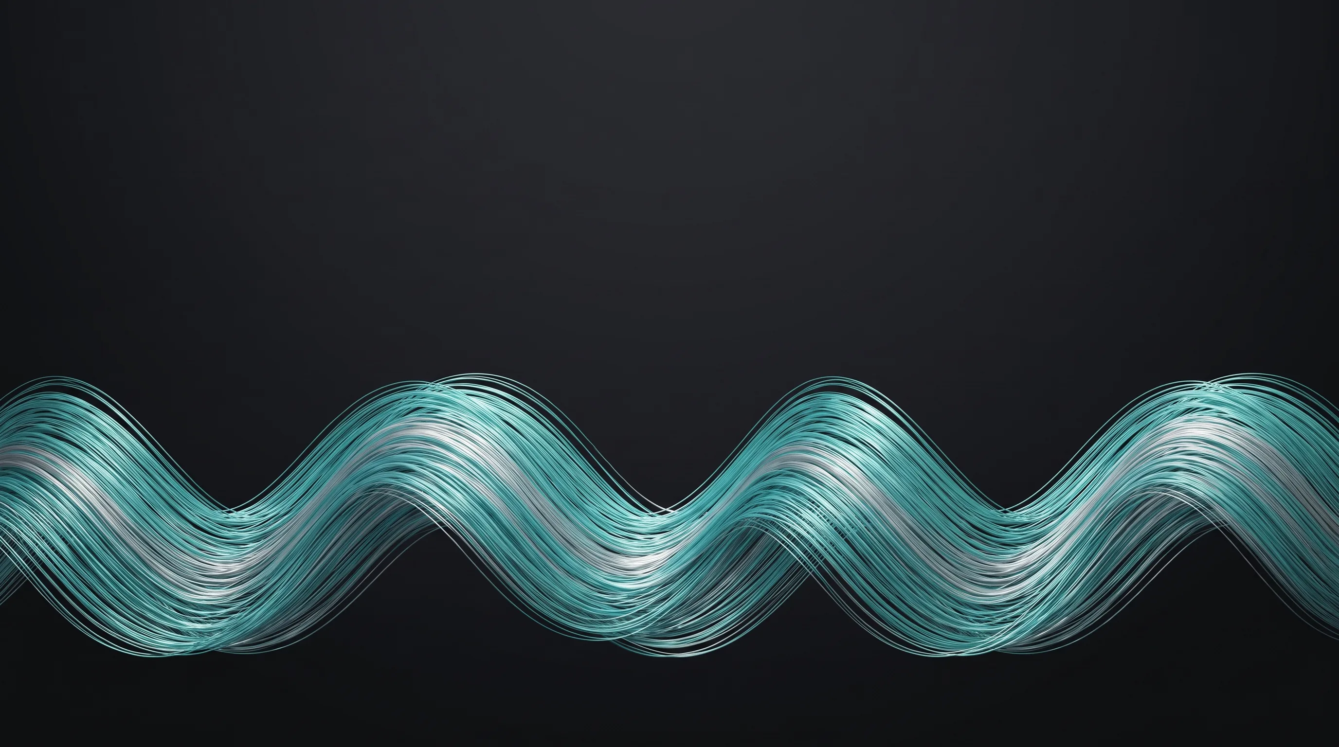 A silk filament looping in a steady returning cadence